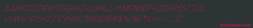 Elitedangersuperital Font – Red Fonts on Black Background
