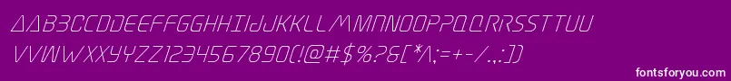 Elitedangersuperital-fontti – valkoiset fontit violetilla taustalla