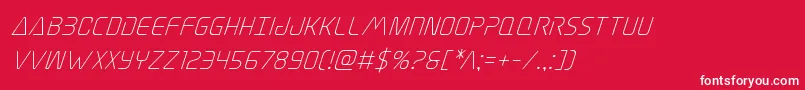 Elitedangersuperital Font – White Fonts on Red Background