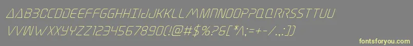 Elitedangersuperital Font – Yellow Fonts on Gray Background