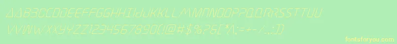 Elitedangersuperital Font – Yellow Fonts on Green Background