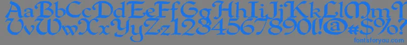 Quillpw Font – Blue Fonts on Gray Background