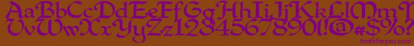 Quillpw Font – Purple Fonts on Brown Background