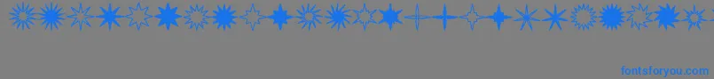 StarsSplatsArrows Font – Blue Fonts on Gray Background