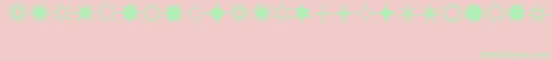 StarsSplatsArrows Font – Green Fonts on Pink Background