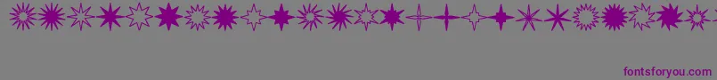 StarsSplatsArrows-Schriftart – Violette Schriften auf grauem Hintergrund