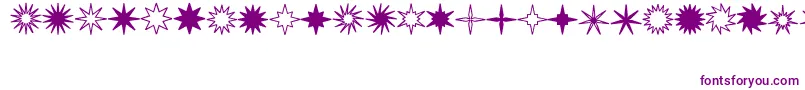 StarsSplatsArrows Font – Purple Fonts on White Background