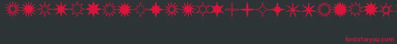 StarsSplatsArrows-Schriftart – Rote Schriften auf schwarzem Hintergrund