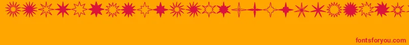 En savoir plus sur la police StarsSplatsArrows Police StarsSplatsArrows – polices rouges sur fond orange