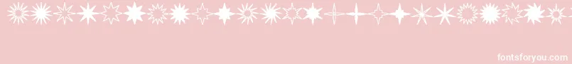 StarsSplatsArrows Font – White Fonts on Pink Background