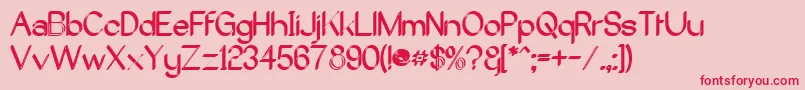 Castord Font – Red Fonts on Pink Background