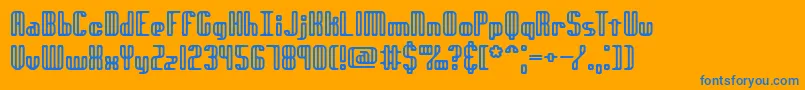 Genotyrh Font – Blue Fonts on Orange Background