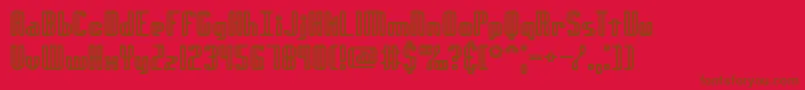 Genotyrh-fontti – ruskeat fontit punaisella taustalla