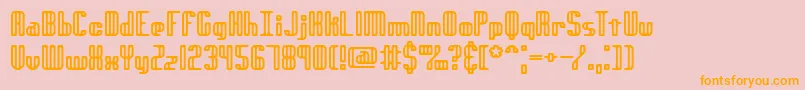 Genotyrh Font – Orange Fonts on Pink Background