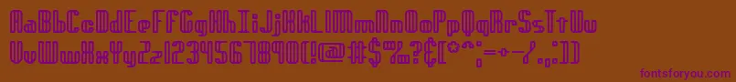 Genotyrh Font – Purple Fonts on Brown Background