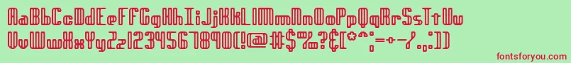 Genotyrh Font – Red Fonts on Green Background