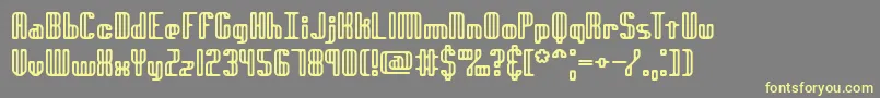 Genotyrh Font – Yellow Fonts on Gray Background