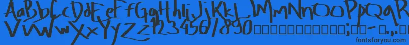 Amburegul Font – Black Fonts on Blue Background