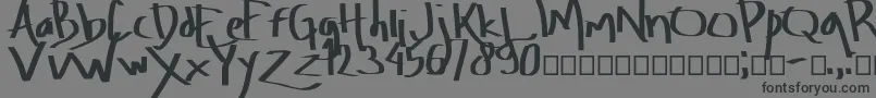 フォントAmburegul – 黒い文字の灰色の背景