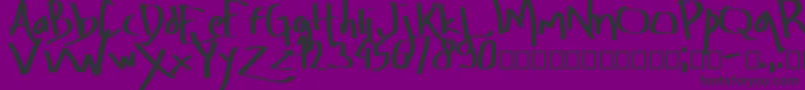 フォントAmburegul – 紫の背景に黒い文字