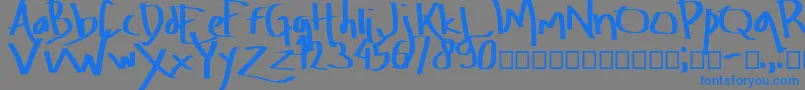 Amburegul-Schriftart – Blaue Schriften auf grauem Hintergrund
