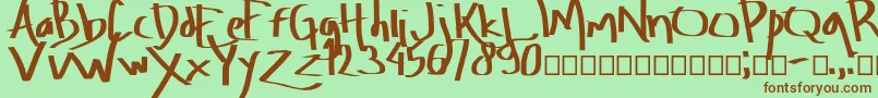 Amburegul Font – Brown Fonts on Green Background