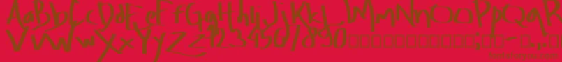Amburegul-fontti – ruskeat fontit punaisella taustalla