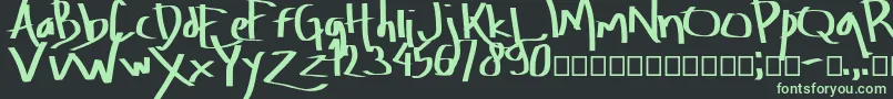 Шрифт Amburegul – зелёные шрифты на чёрном фоне