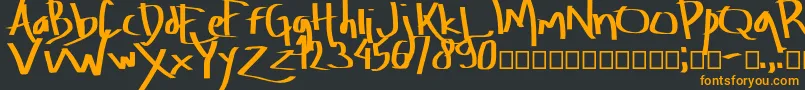 Шрифт Amburegul – оранжевые шрифты на чёрном фоне