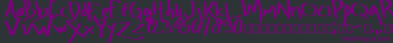 Amburegul-fontti – violetit fontit mustalla taustalla