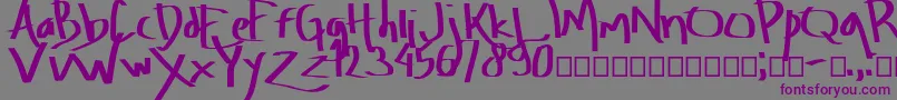 Amburegul Font – Purple Fonts on Gray Background