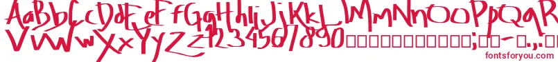 Шрифт Amburegul – красные шрифты
