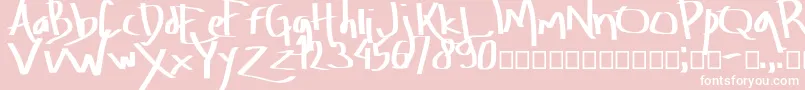 Amburegul-fontti – valkoiset fontit vaaleanpunaisella taustalla
