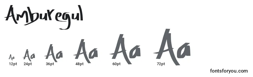 Amburegul Font Sizes