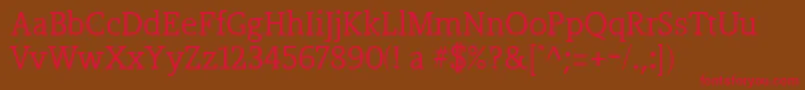Hotomll Font – Red Fonts on Brown Background
