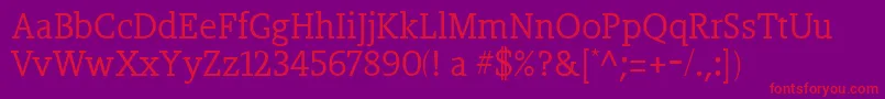 Hotomll Font – Red Fonts on Purple Background