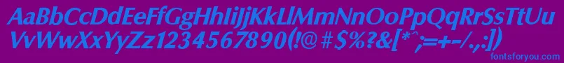 More about ColumbiaserialXboldItalic Font ColumbiaserialXboldItalic Font – Blue Fonts on Purple Background
