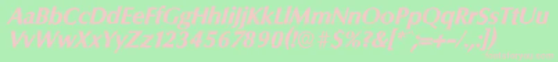 ColumbiaserialXboldItalic Font – Pink Fonts on Green Background