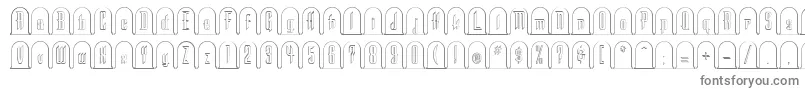 HeadstoneRegular Font – Gray Fonts on White Background