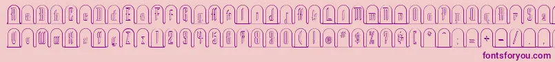 HeadstoneRegular Font – Purple Fonts on Pink Background