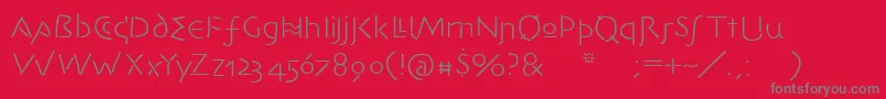 Avantidilettanti Font – Gray Fonts on Red Background