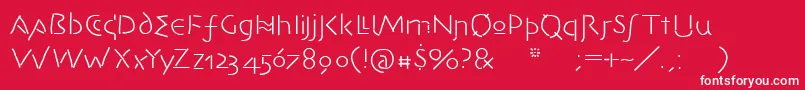 Avantidilettanti Font – White Fonts on Red Background