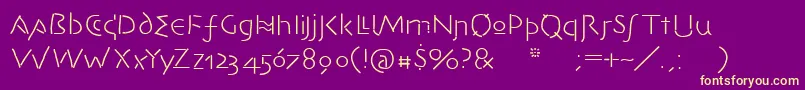 Avantidilettanti Font – Yellow Fonts on Purple Background