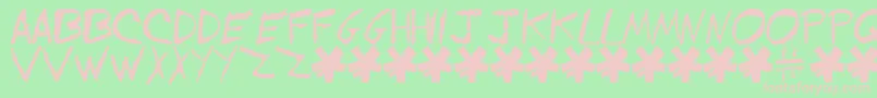 Evol ffy Font – Pink Fonts on Green Background