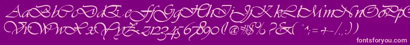 GeVibrantscript-Schriftart – Rosa Schriften auf violettem Hintergrund