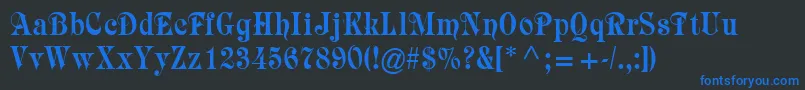 Rubius Font – Blue Fonts on Black Background