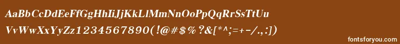 EucrosiaupcРџРѕР»СѓР¶РёСЂРЅС‹Р№РљСѓСЂСЃРёРІ Font – White Fonts on Brown Background