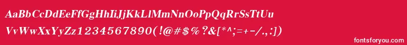 EucrosiaupcРџРѕР»СѓР¶РёСЂРЅС‹Р№РљСѓСЂСЃРёРІ Font – White Fonts on Red Background