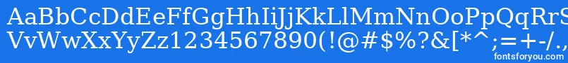 フォントAeCortoba – 青い背景に白い文字