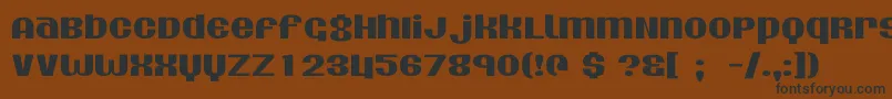 フォントAgdollar – 黒い文字が茶色の背景にあります